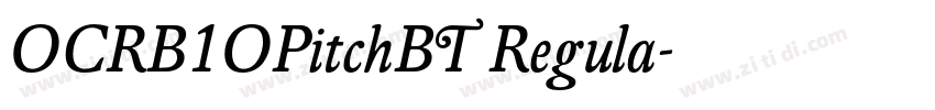 OCRB1OPitchBT Regula字体转换